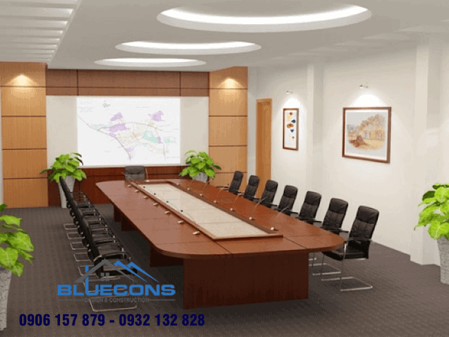 20+ mẫu bàn họp 20 người cho hội trường lớn đẹp đẳng cấp 5 Bàn họp elip 20 người - kiểu dáng tiêu chuẩn cho phòng họp doanh nghiệp