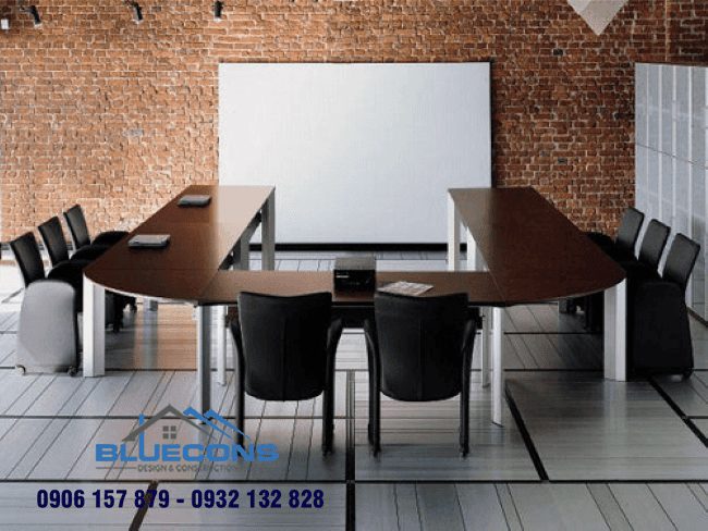 45+ mẫu bàn họp 6 ghế bằng gỗ chân sắt giá rẻ cho văn phòng nhỏ 4 Bàn họp 6 ghế chữ U - điểm nhấn không gian đầy ấn tượng
