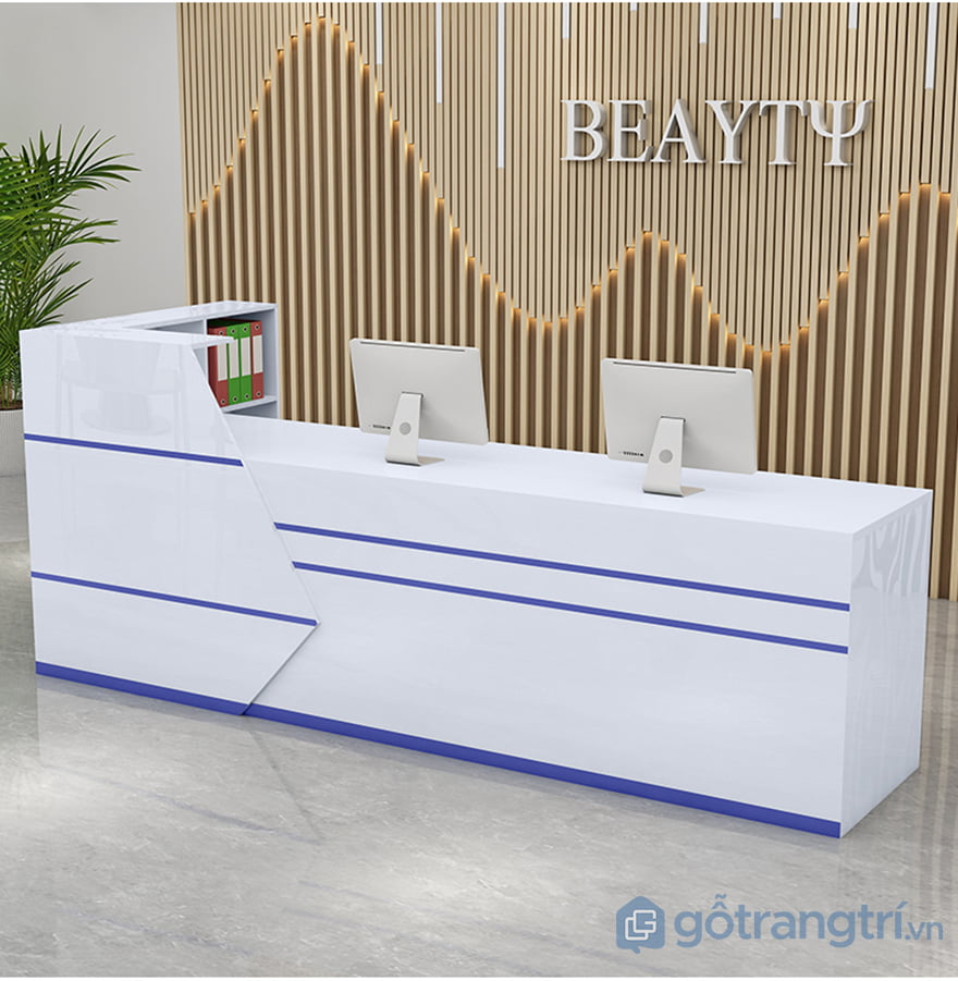 Quầy lễ tân gỗ công nghiệp
