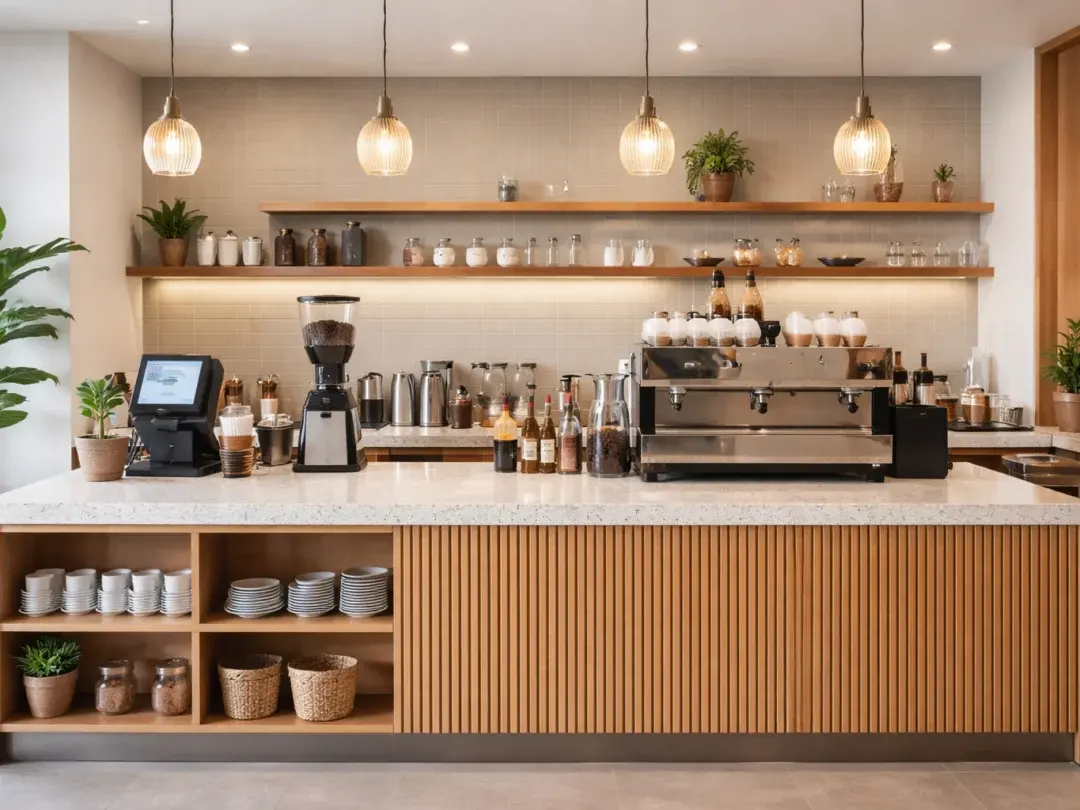 bản vẽ quầy cafe – hình ảnh Bluecons