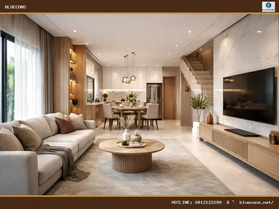 Bảng giá thi công nội thất nhà phố – hình ảnh Bluecons