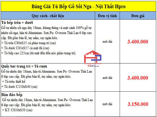 Giá quầy bar gỗ