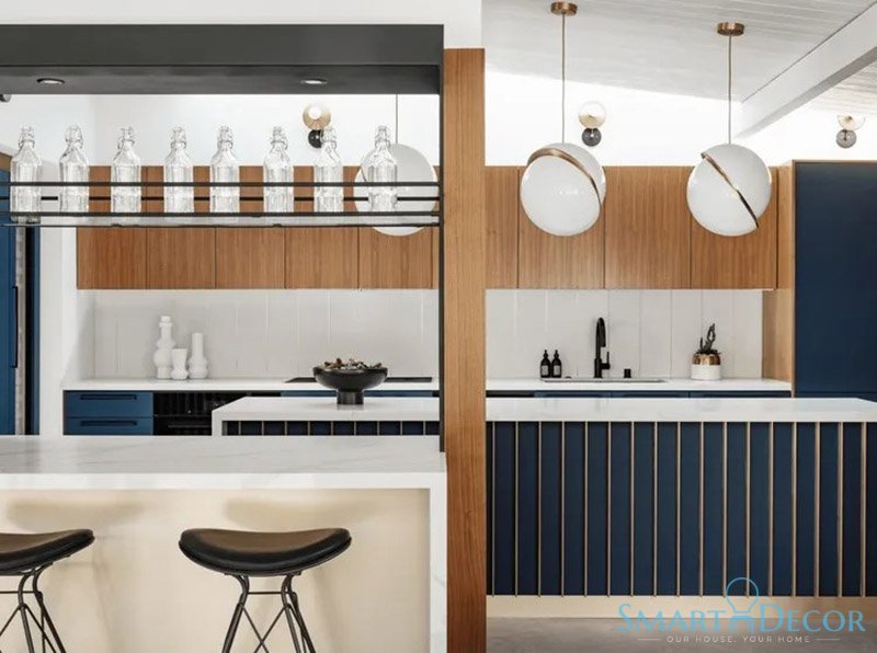Quầy bar kết hợp chất liệu