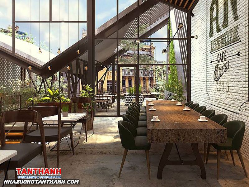 Mẫu quán cafe khung thép tại Kiên Giang