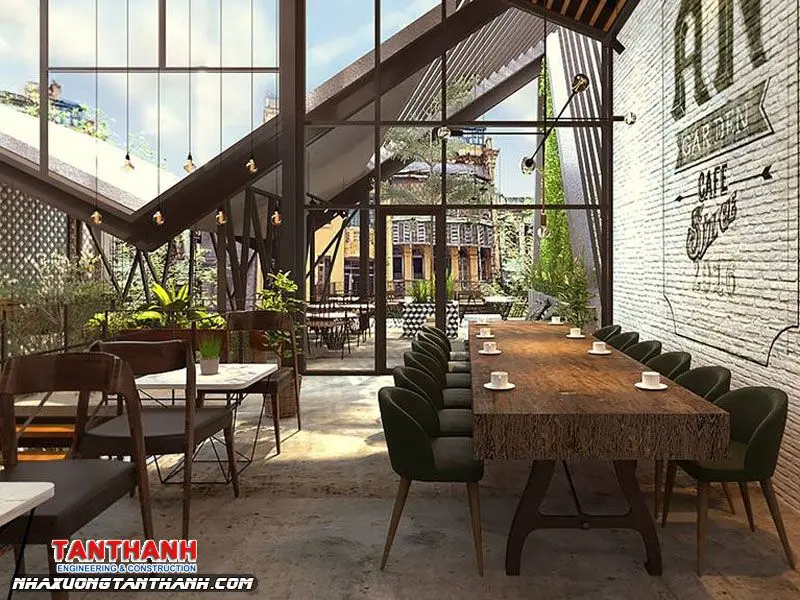 Mẫu quán cafe khung thép tại Kiên Giang