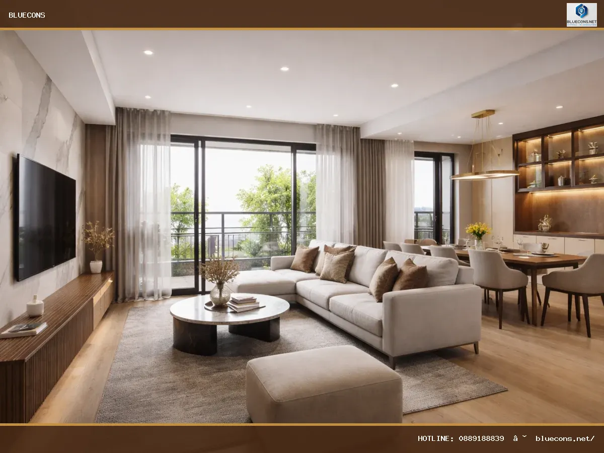 Báo giá thiết kế nội thất chung cư – ảnh minh họa Bluecons
