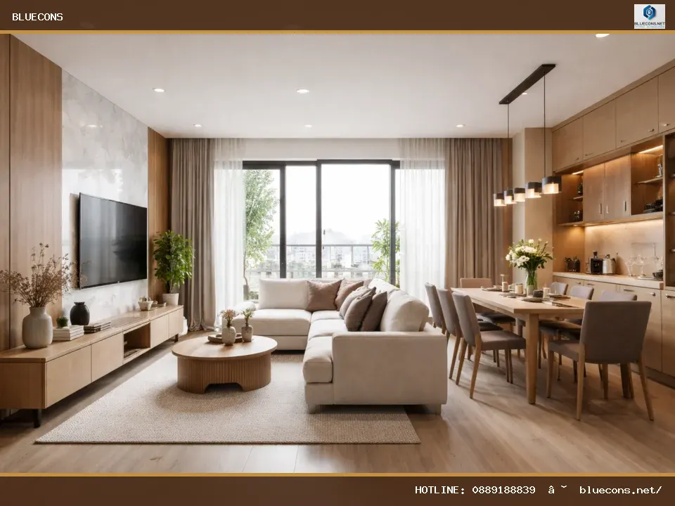 Báo giá thiết kế nội thất chung cư – ảnh minh họa Bluecons