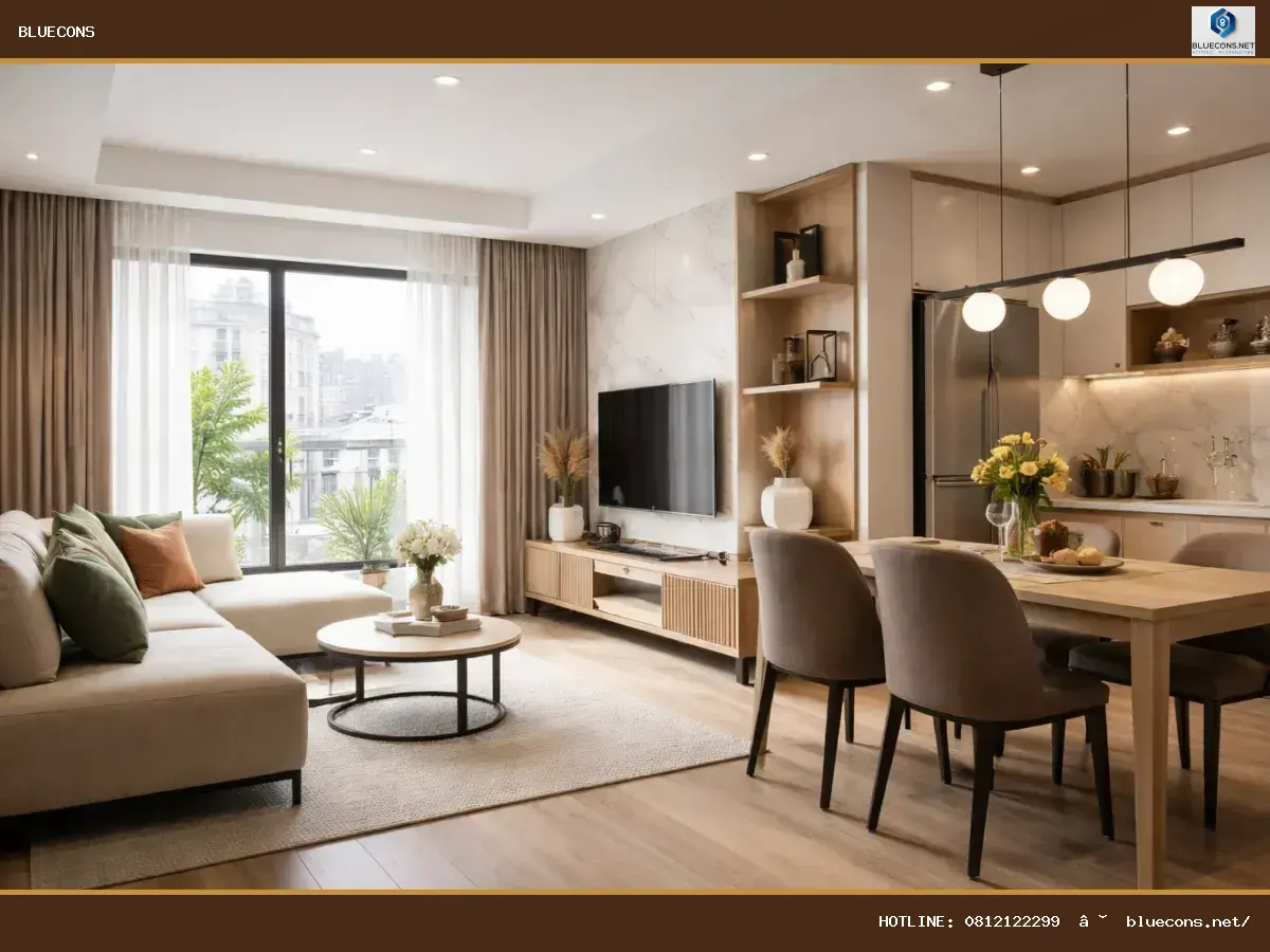 Báo Giá Thiết Kế Nội Thất Chung Cư Trọn Gói – hình ảnh Bluecons