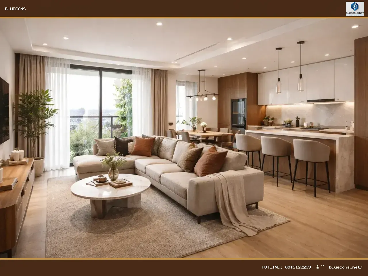 Báo Giá Thiết Kế Nội Thất Chung Cư Trọn Gói – hình ảnh Bluecons