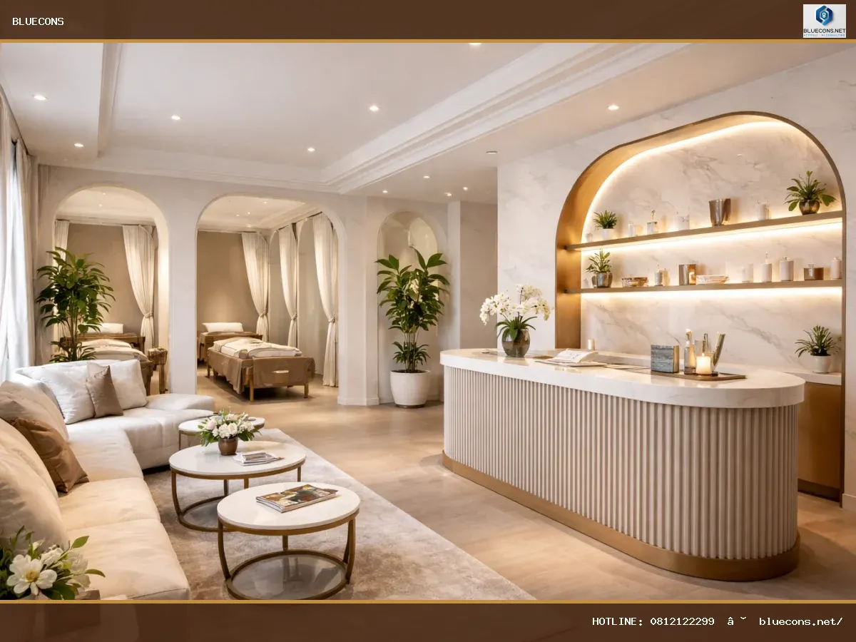 Báo giá thiết kế nội thất spa, thẩm mỹ viện – ảnh minh họa Bluecons