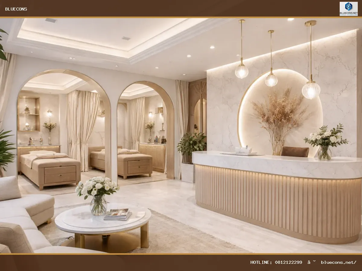 Báo giá thiết kế nội thất spa, thẩm mỹ viện – ảnh minh họa Bluecons