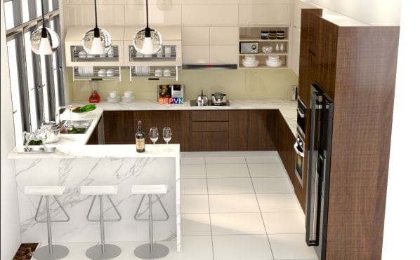 Mẫu quầy bar gỗ tự nhiên