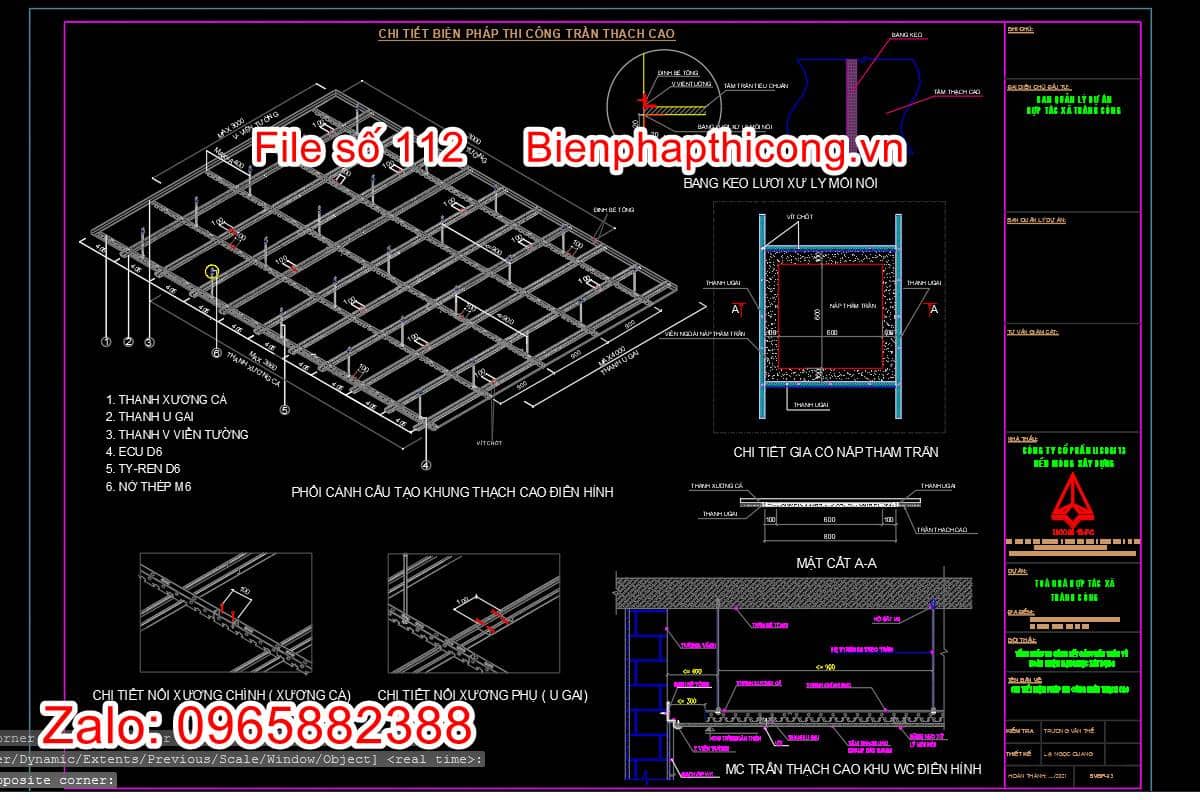 Hình ảnh thi công trần thạch cao
