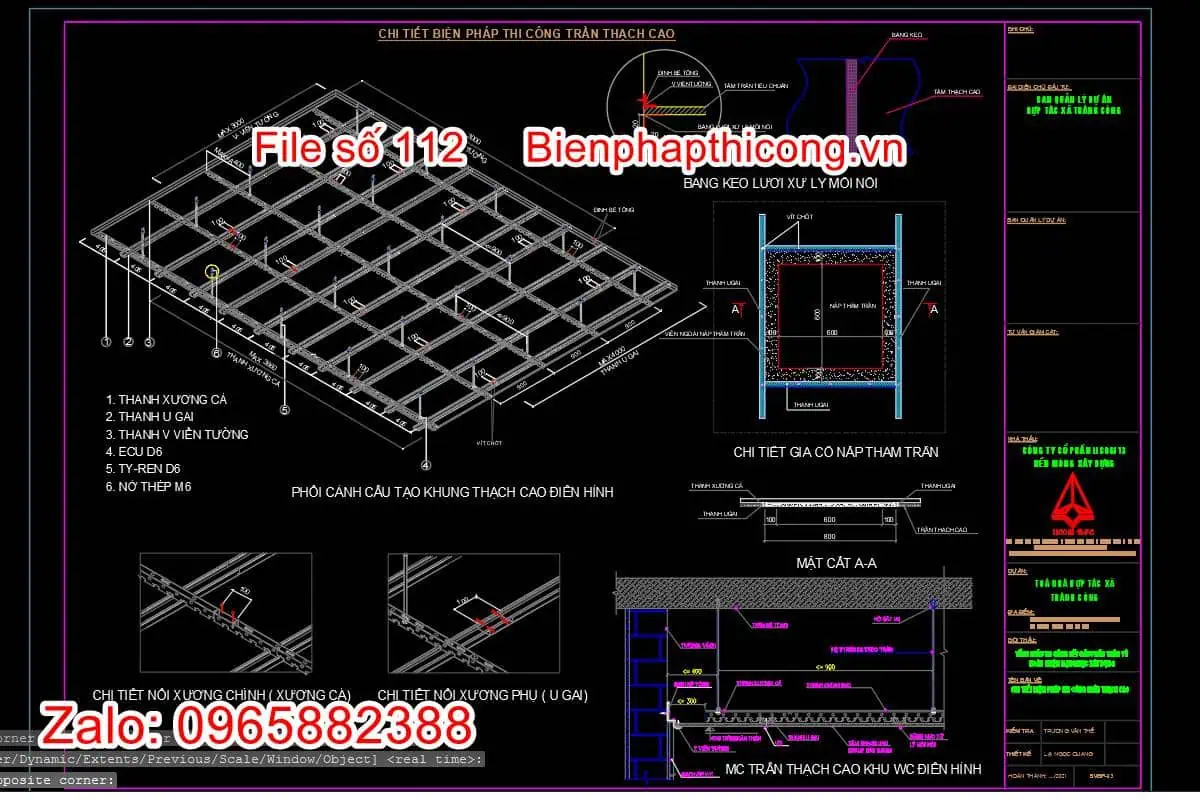 Hình ảnh thi công trần thạch cao
