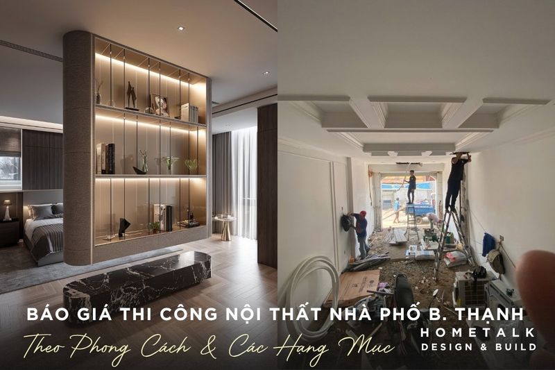 Các hạng mục thi công cơ bản trong phần hoàn thiện nhà phố tại Bình Thạnh