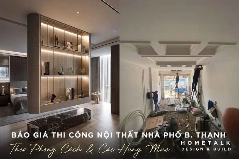 Các hạng mục thi công cơ bản trong phần hoàn thiện nhà phố tại Bình Thạnh