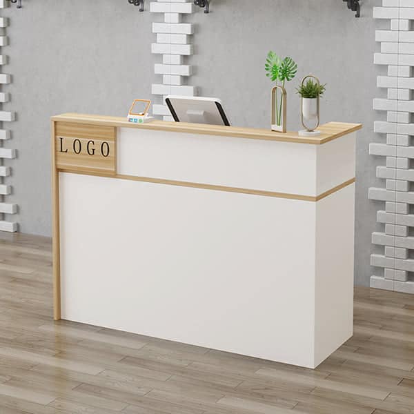 Bàn quầy lễ tân gỗ công nghiệp