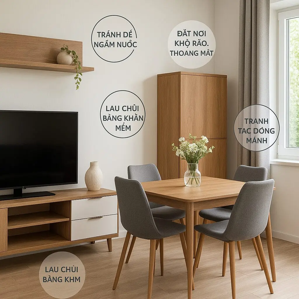 Cách Duy Trì và Bảo Quản Đồ Gỗ MDF Sau Thi Công Bluecons