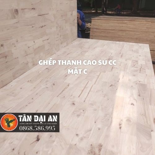 Gỗ cao su ghép thành thanh
