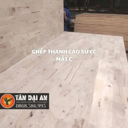Gỗ cao su ghép thành thanh