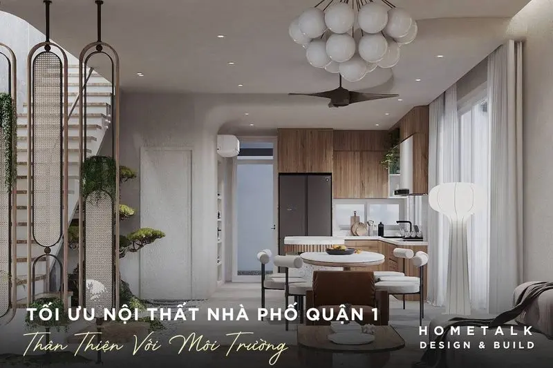 Không gian nội thất xanh mát, thân thiện
