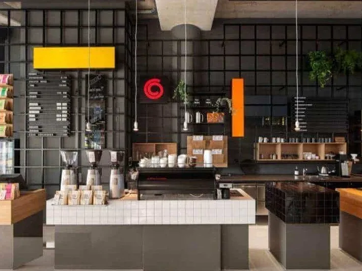 chất liệu quầy cafe – hình ảnh Bluecons