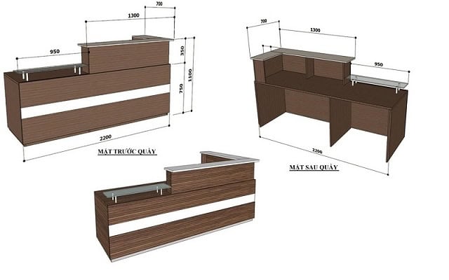 Kích thước quầy lễ tân