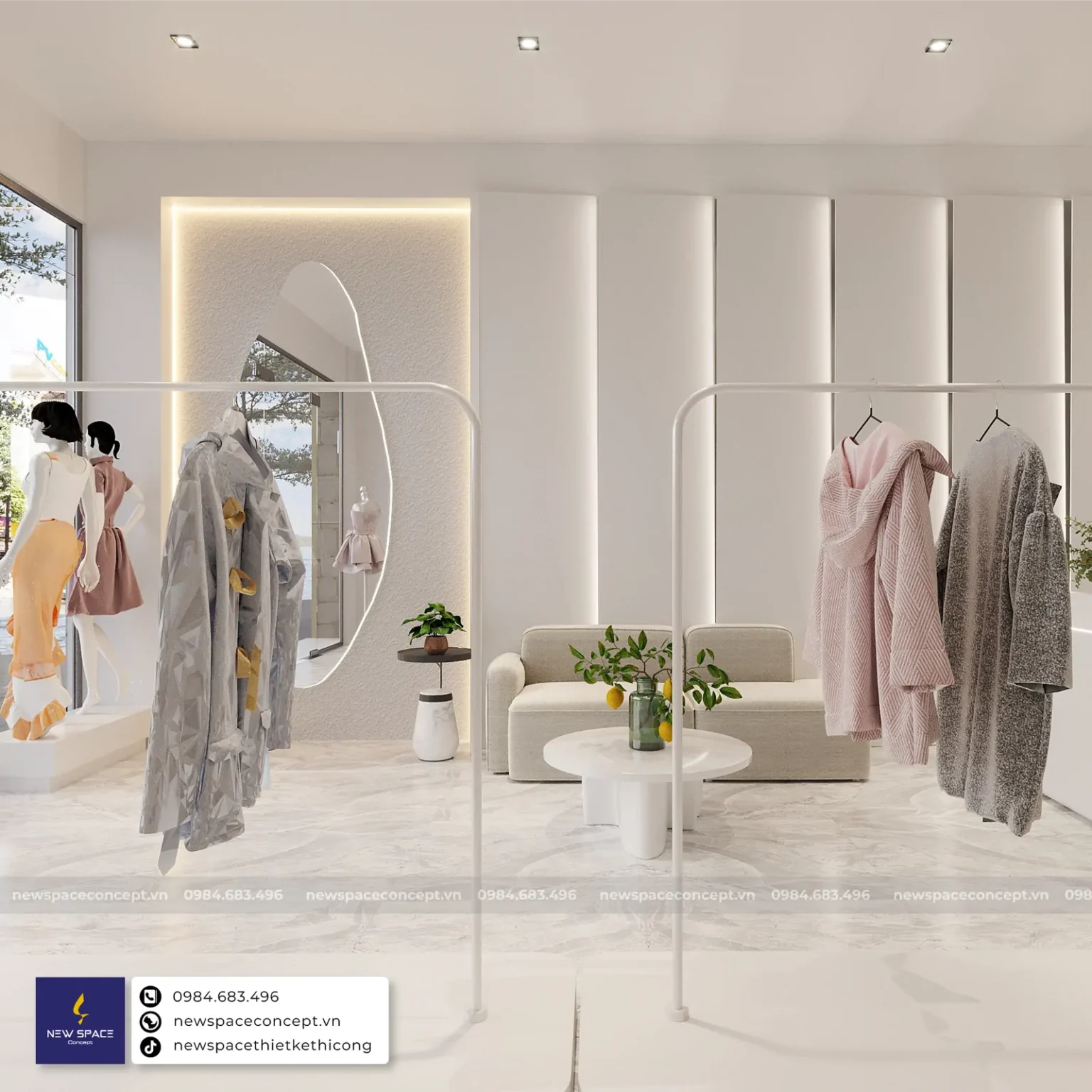 Thiết kế nội thất cửa hàng thời trang