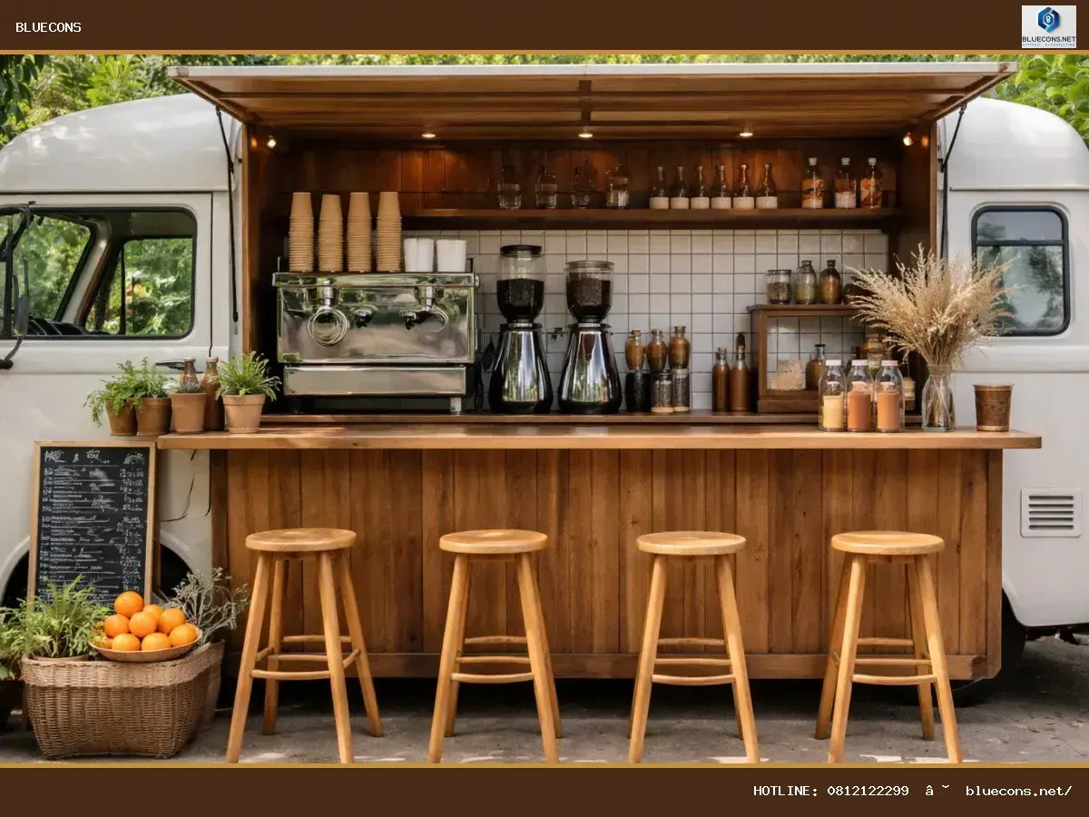 Đóng xe cafe – hình ảnh Bluecons