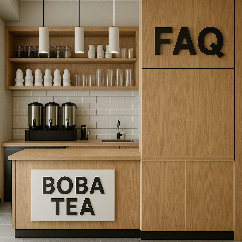 FAQ về quầy trà sữa gỗ Bluecons