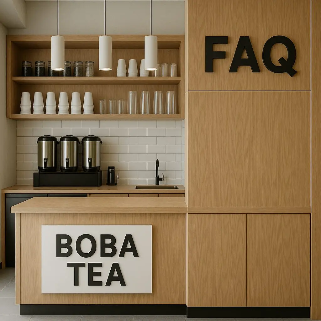 FAQ về quầy trà sữa gỗ Bluecons