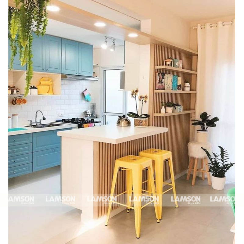 Quầy bar bếp hiện đại và tiện nghi