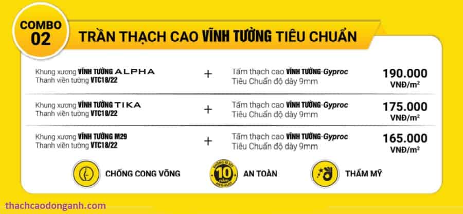 Trần thạch cao Vĩnh Tường