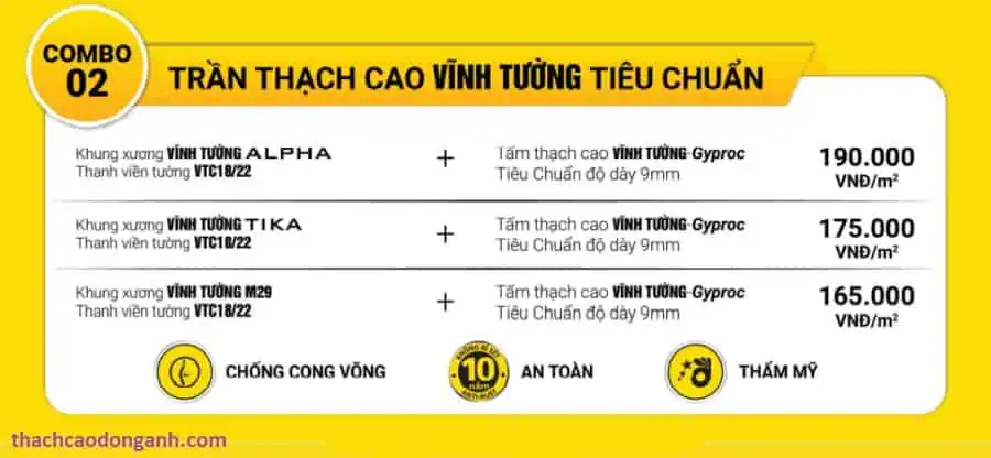 Trần thạch cao Vĩnh Tường