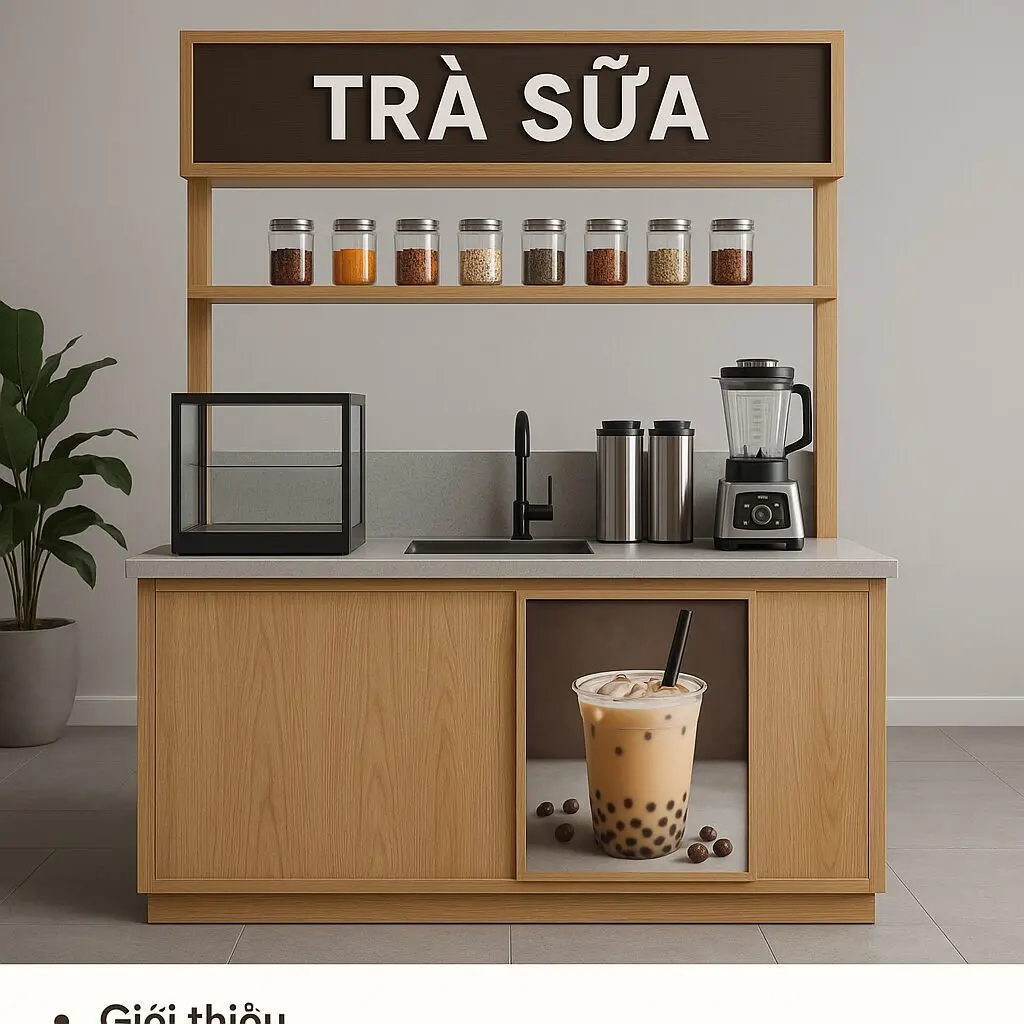 Giới thiệu và Lợi ích của Quầy Trà Sữa Gỗ Đẹp, Hiện Đại, Cao Cấpffff Bluecons