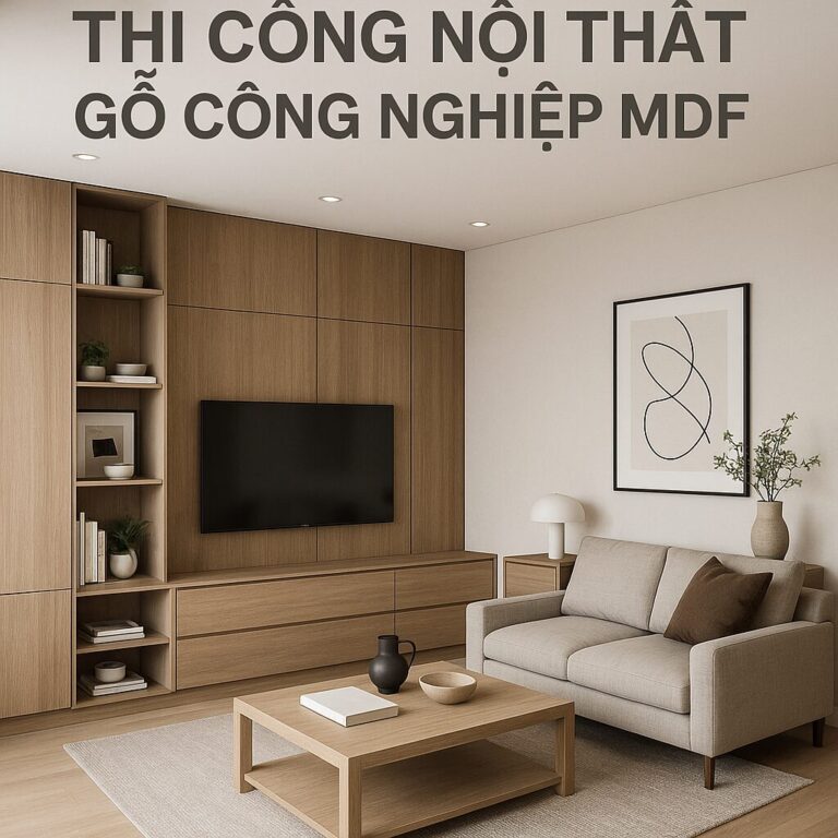 Giới Thiệu Về Thi Công Nội Thất Gỗ Công Nghiệp MDF Bluecons