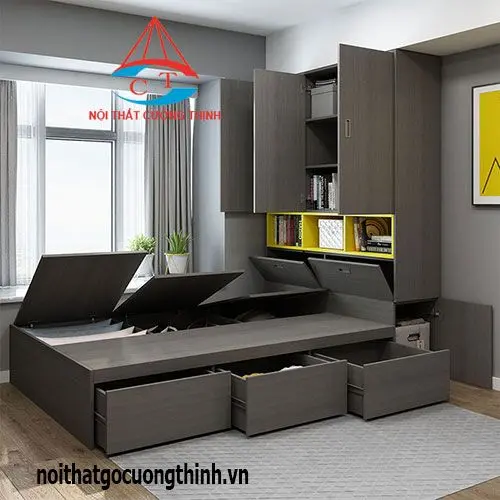 Giường thông minh bằng kết cấu liền khối