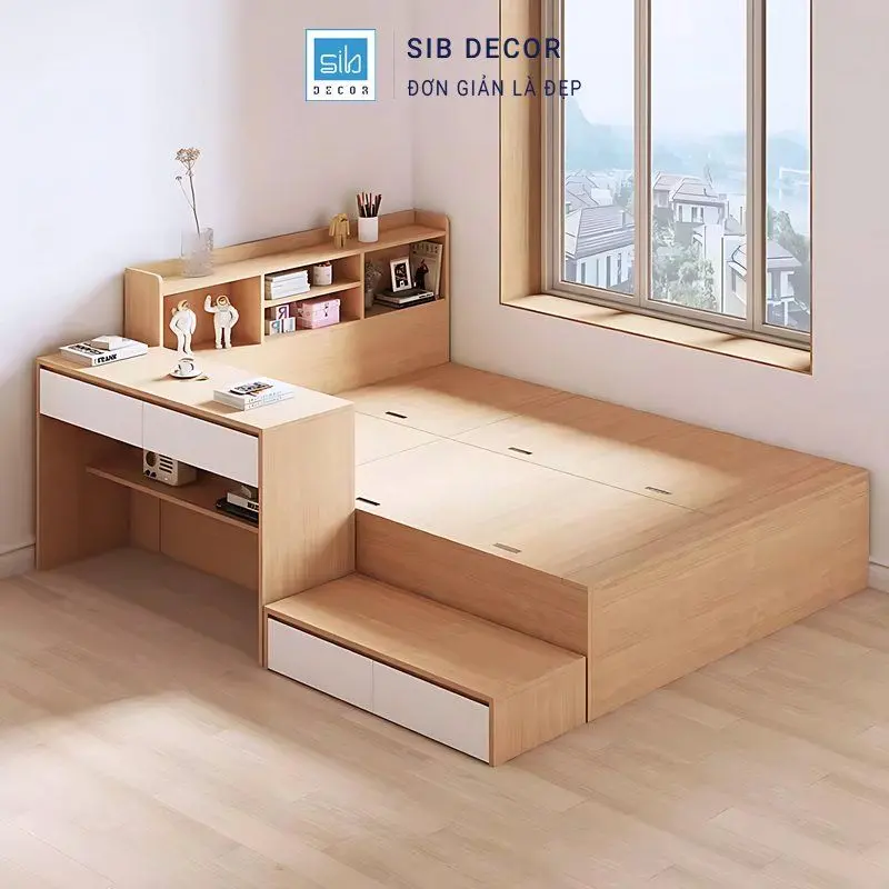 Giường kết hợp bàn học đa năng