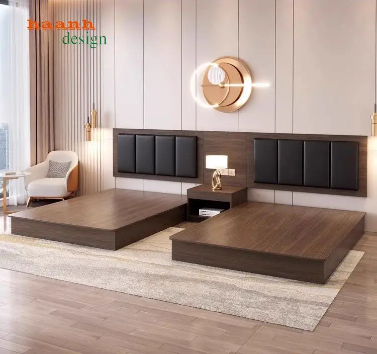 Giường khách sạn gỗ công nghiệp cao cấp