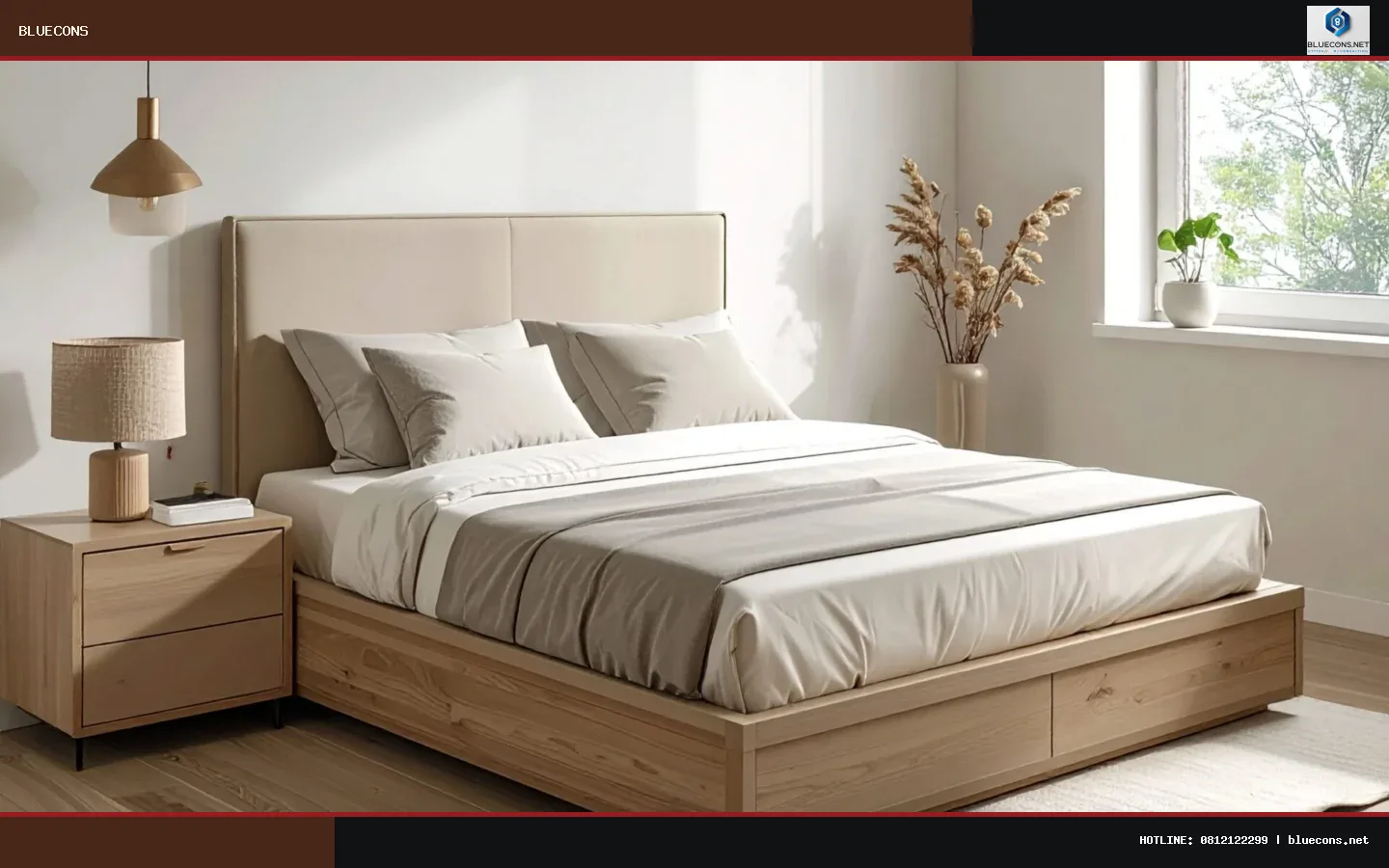 giường ngủ đơn – hình ảnh Bluecons