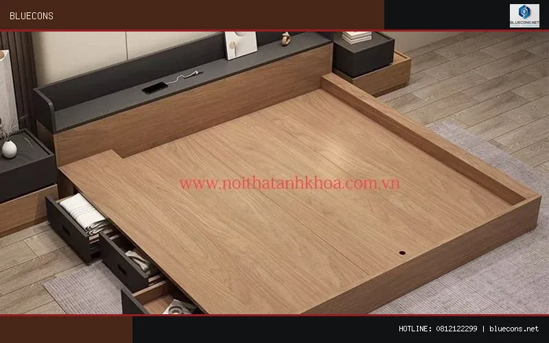 giường ngủ đơn – hình ảnh Bluecons
