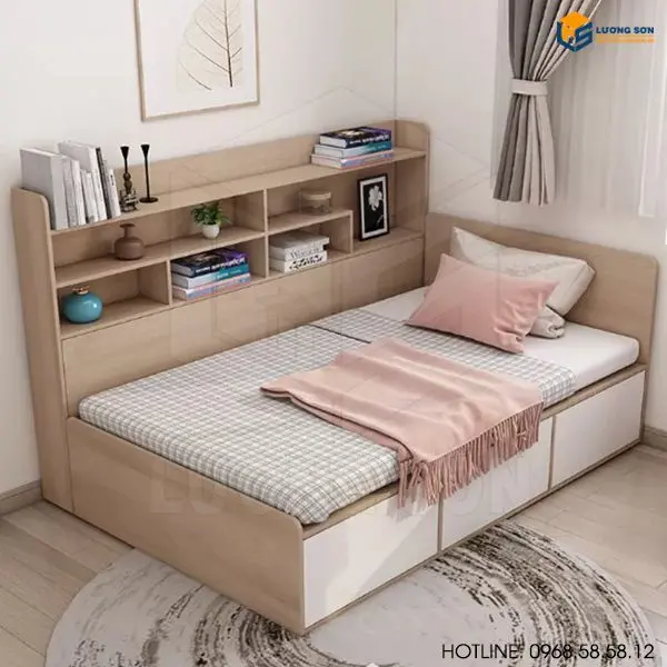 giuong ngu don kem ke trang tri ngan keo gn27