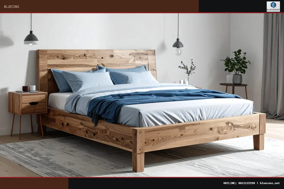 giường ngủ gỗ công nghiệp – hình ảnh Bluecons