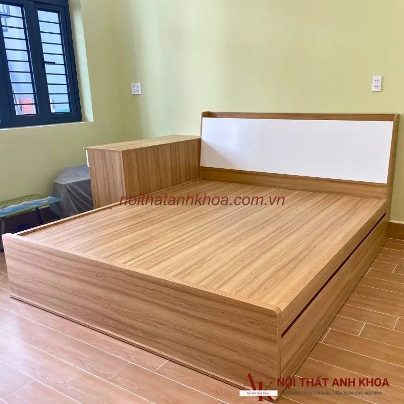 giuong ngu go cong nghiep mdf phu melamine cao cap
