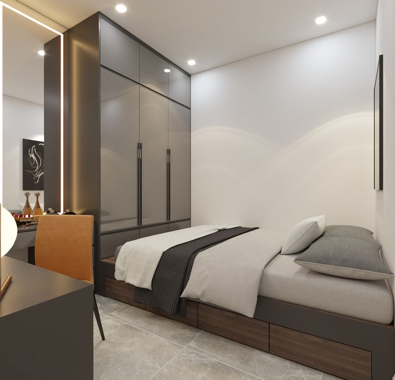 Giường ngủ kết hợp tủ quần áo sang trọng