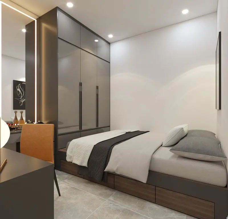 Giường ngủ kết hợp tủ quần áo sang trọng