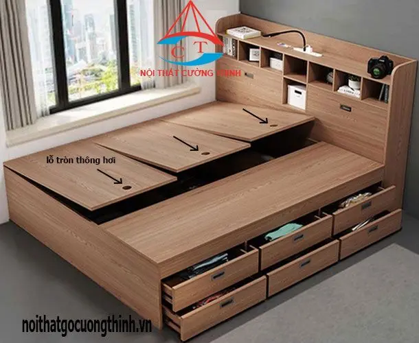 Giường ngủ thông minh có ngăn kéo đẹp