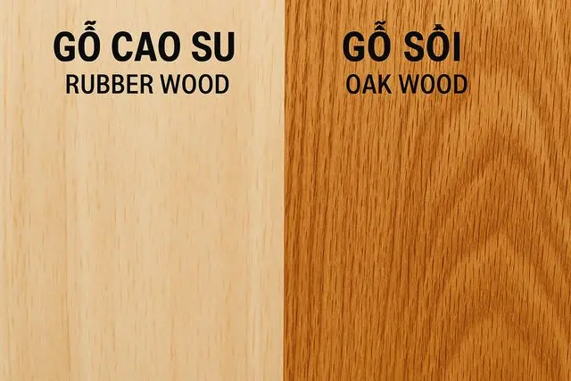 MDF và gỗ cao su