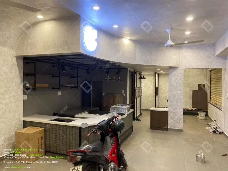 Góc nhỏ cafe quán 10 thi công