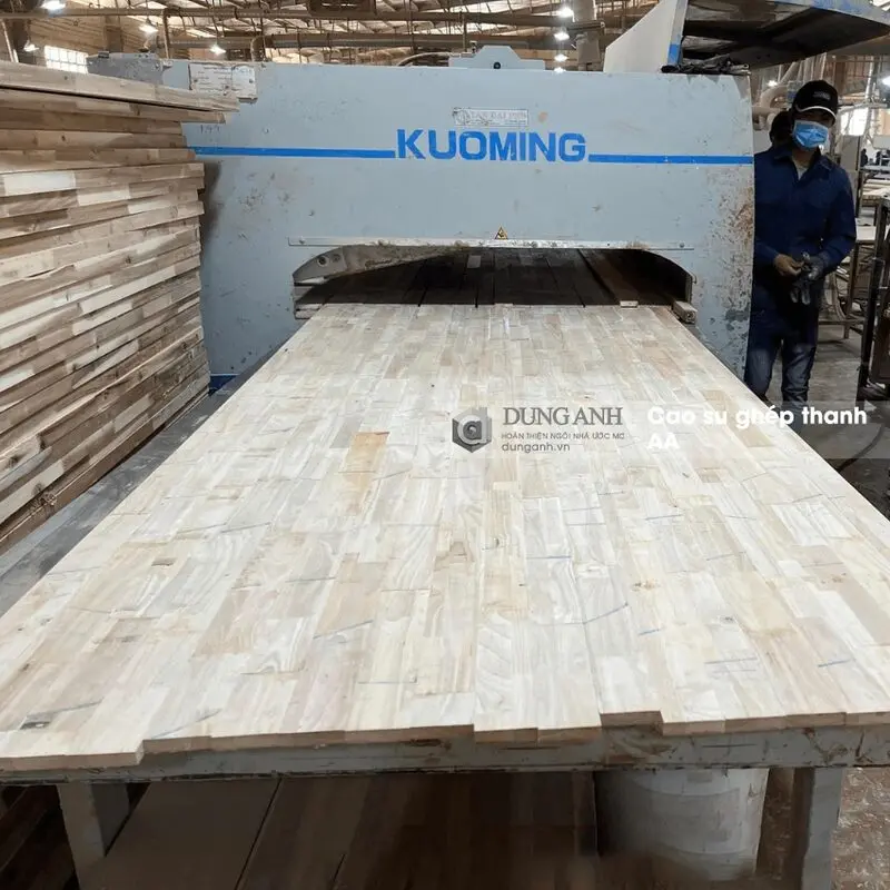Mẫu quầy gỗ cao su ghép